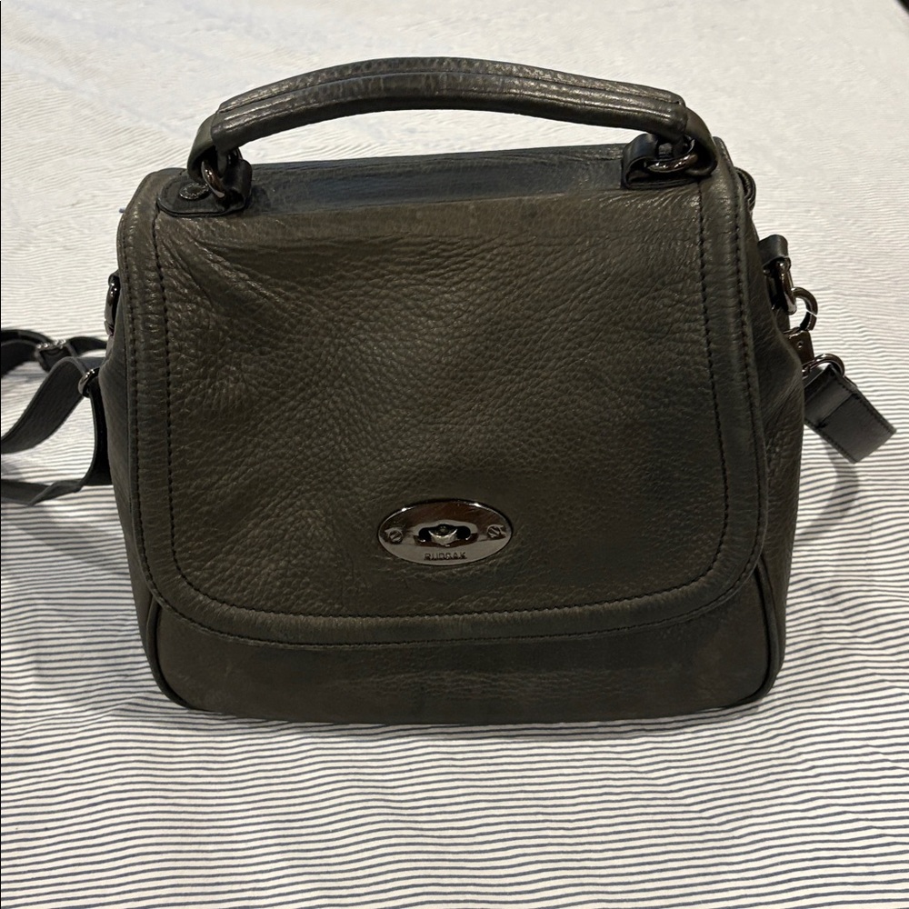 RUDSAK Black Leather Satchel